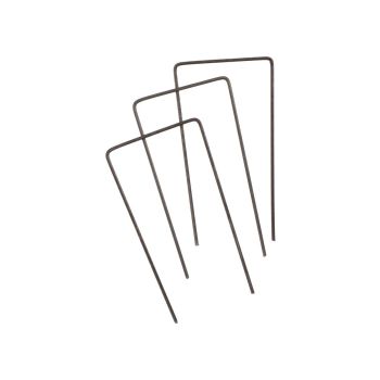 Mustad metallist kinnitusklambrid mõõtudega 15 x 7,5 cm, pakendis 20 tükki. Klambrid on mõeldud kattekanga kinnitamiseks.