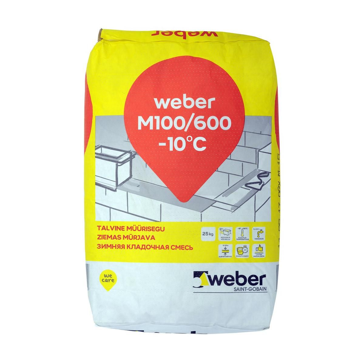 Müürisegu Weber M100/600 25kg talvine 22011