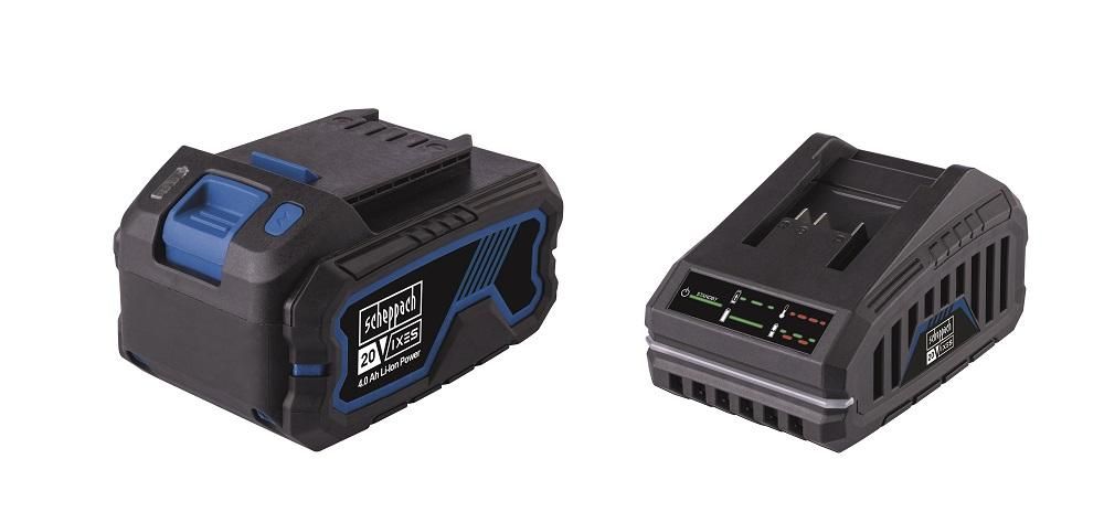 Stardikomplekt aku ja laadija SBSK4.0 (4,0Ah aku + 2,4A laadija Scheppach) 4014915236733