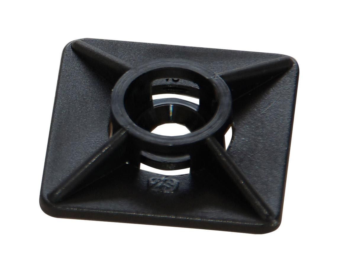 Kaablisideme alus 27x27x4,5mm must 100tk 8014748304384