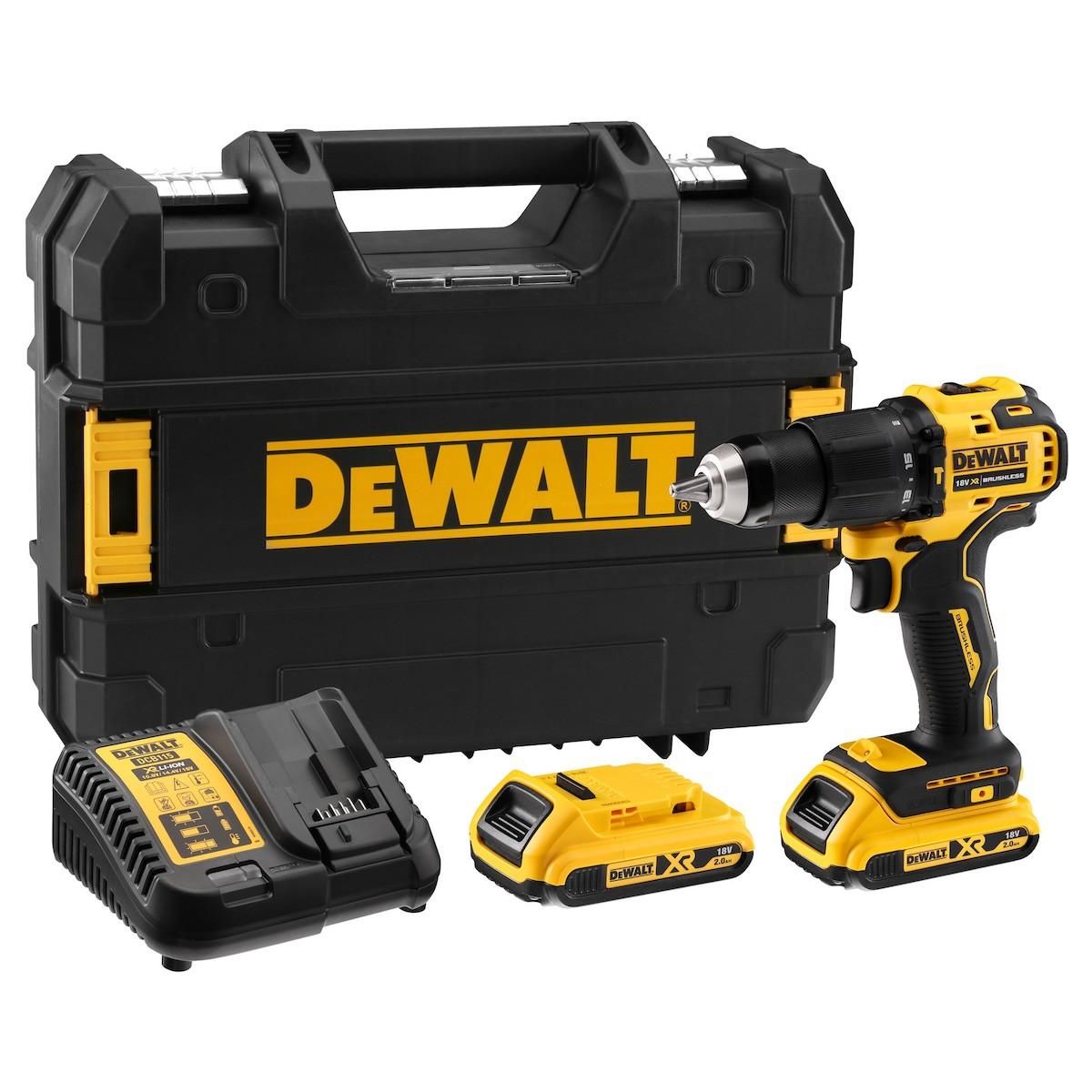 Akulööktrell Dewalt DCD709D2 13mm padrun harjavaba 18V 5035048721889