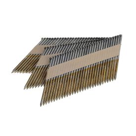 Metallist karkassinaelad 34° nurga all, suurusega 50x2,9 mm, sisaldavad mitu riba, mis on ühendatud paberiribaga. Neil on teravad otsad ning kullakarva ja hallikas toon.