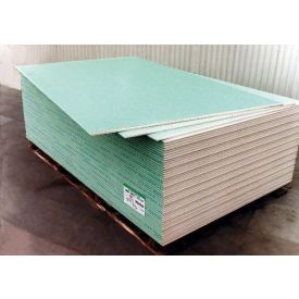 Niiskuskindel kipsplaat, mõõtmed 12,5x1200x2600 mm, roheline.