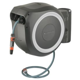 Seinale kinnitatav Gardena Roll-Up XL automaatne voolikupool on saadaval valge ja halli värvikombinatsiooniga ning mõõtmetega 13 mm/35 m.