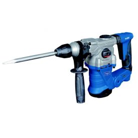 Sinise ja hõbedase värvusega elektriline kombivasar, millel on ees pikk terav otsik, külgmine abikäepide ja tagumine peamine käepide, korpus on valmistatud robustsest plastikust ja metallist.