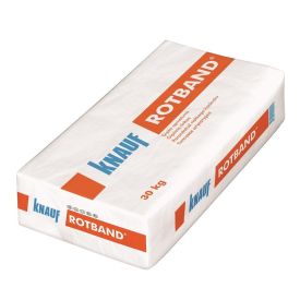 Valge ja punase kiri 30 kg Knauf Rotband kipskrohvi pakk.