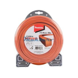 Punane kandiline trimmerijõhv, pikkusega 69 meetrit ja läbimõõduga 2,4 mm, on pakitud plastikust hoidikusse, millel on kinnitusvõimalus.