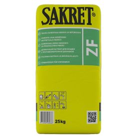 25 kg kollane pakend Sakret ZF, mõeldud talvisteks müüritöödeks.