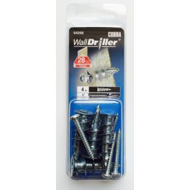 Läbipaistev plastpakend sisaldab nelja metallist tüüblit ja kruvi. Kruvid on hõbedased, tüüblid on tumehallid. Pakendal on kirjas kandevõime 28 kg ja mõõtmed on 4x32 mm.