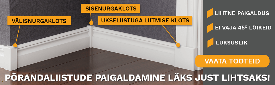 dekoratiivklotsid ehl profiles liistud ukseliist sisenurgaklots v&auml;lisnurgaklots paigaldamine
