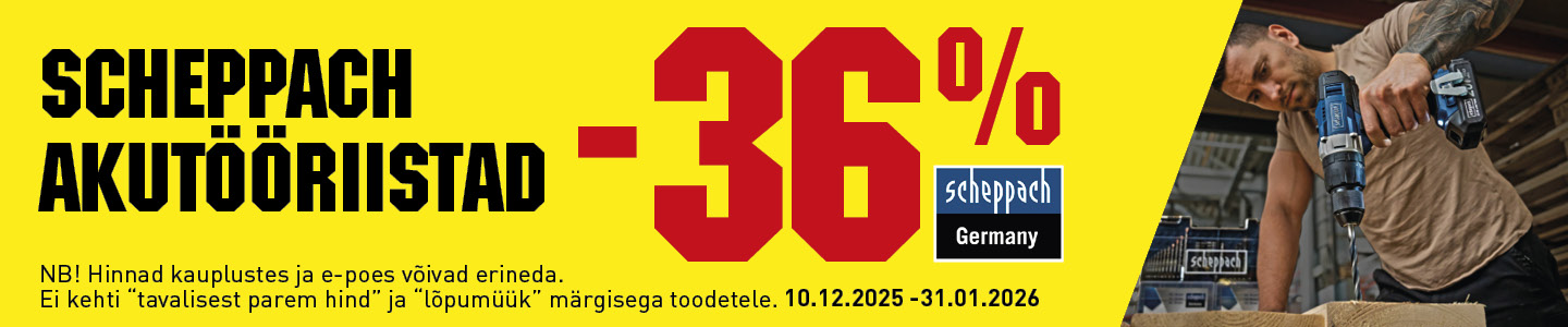 Scheppach akut&ouml;&ouml;riistad -36%!
