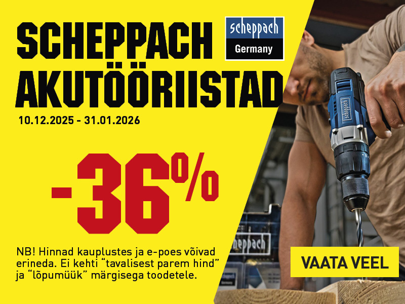 Scheppach akut&ouml;&ouml;riistad -36%!